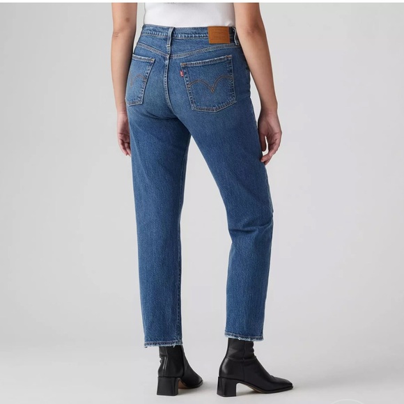 Levi’s Womens Wedgie Straight Jeans Raw Hem Size 27 - Picture 3 of 15